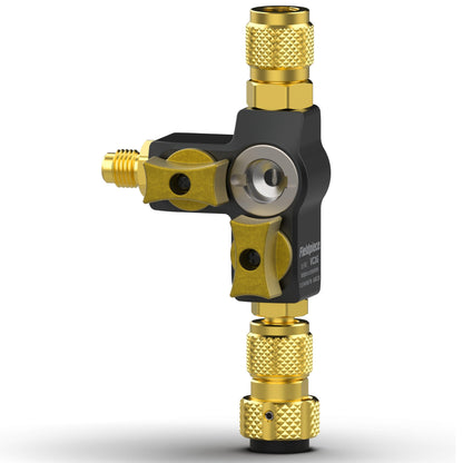 Fieldpiece - VC2G 1/4″ Valve Core Removal Tool Dual Valve with Sight Glass - Vacuum-Rated 20 microns & A2L Compatible - HVAC Tools